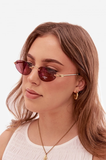 Women's Sunglasses Dark Pink 2