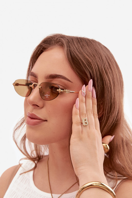 Okulary Przeciwsłoneczne Damskie Brązowe