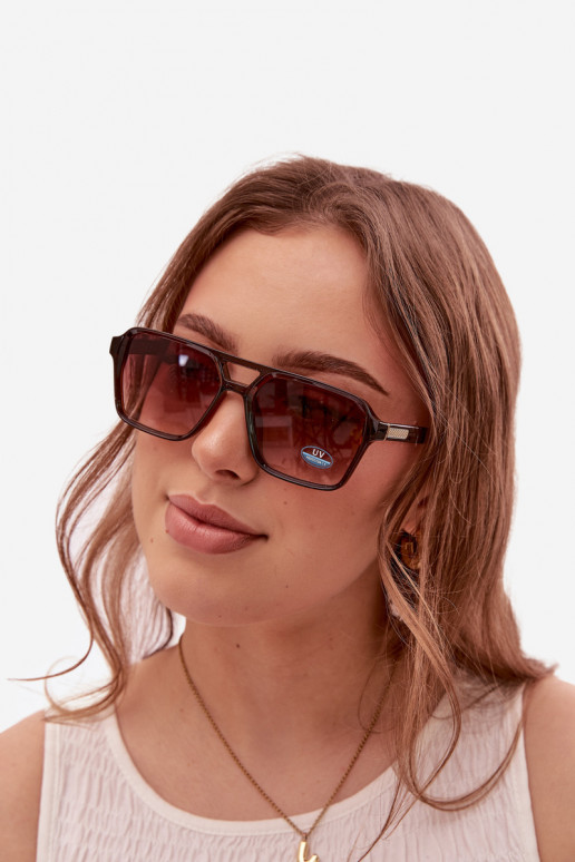 Women's Sunglasses With Gold Detail Brown