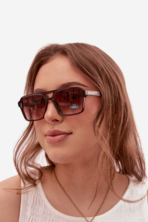 Women's Sunglasses With Gold Detail Brown