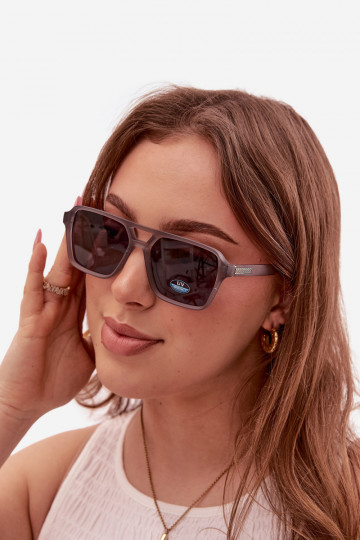 Women's Sunglasses With Silver Detail Gray 2