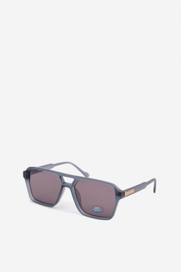 Women's Sunglasses With Silver Detail Blue-Grey