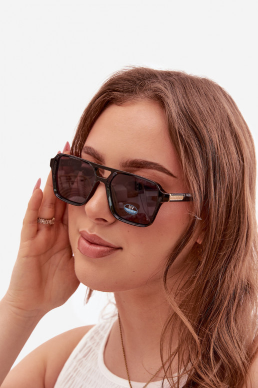 Women's Sunglasses With Gold Detail Black