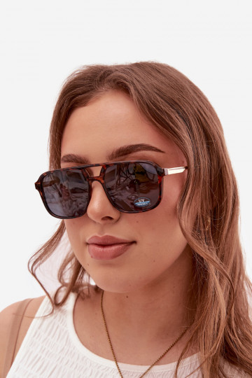 Women's Sunglasses With UV Filter Brown and Black 2