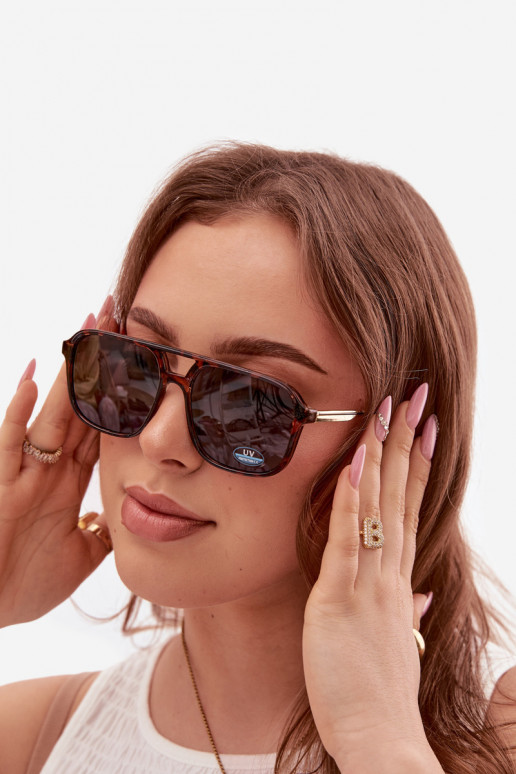 Women's Sunglasses With UV Filter Brown and Black