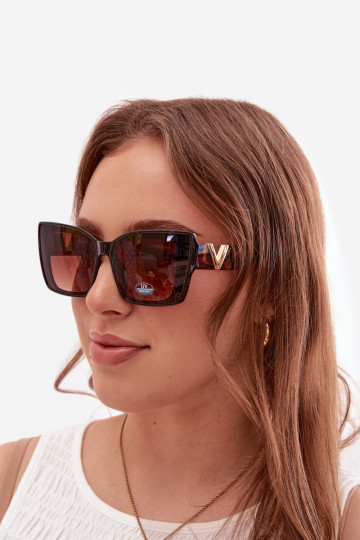 Women's Cat Eye Brown Sunglasses 2