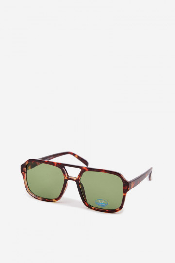 Women's Brown-Green Sunglasses