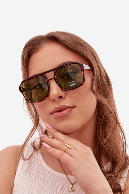 Women's Brown-Green Sunglasses