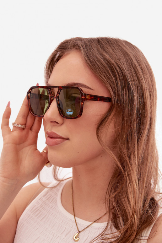 Women's Brown-Green Sunglasses