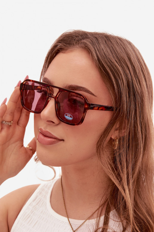 Women's Brown-Pink Sunglasses