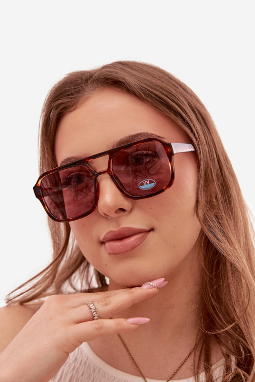 Women's Brown-Pink Sunglasses