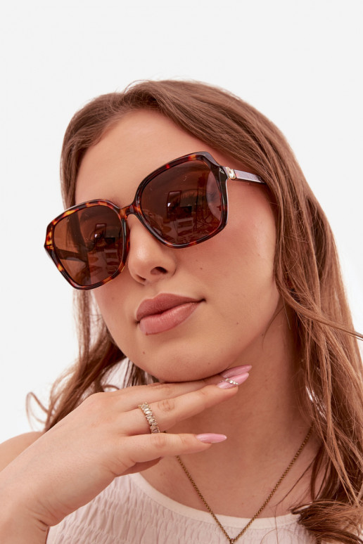 Women's Sunglasses With Crystals Brown