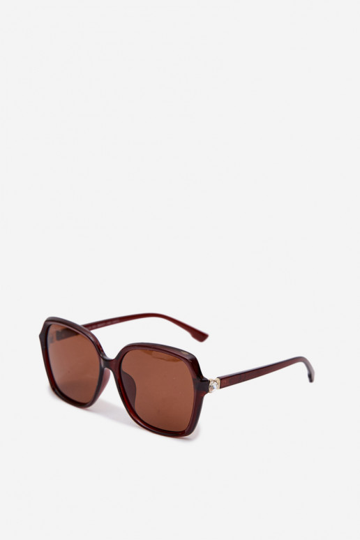 Women's Sunglasses With Crystals Brown