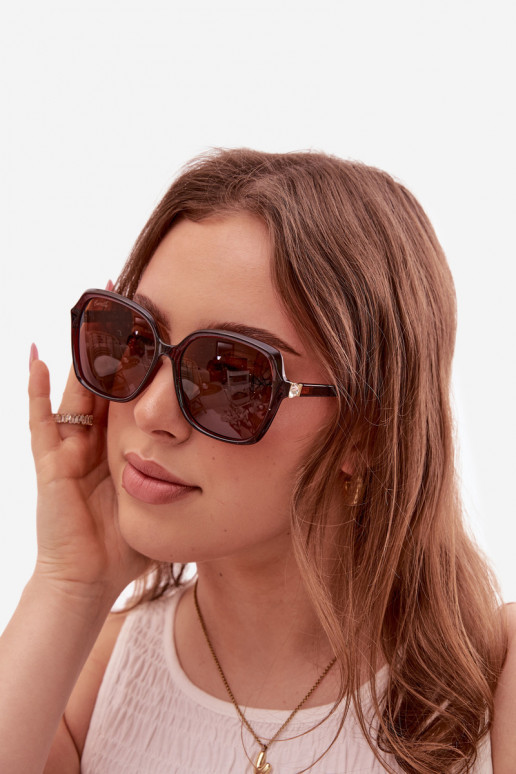 Women's Sunglasses With Crystals Brown