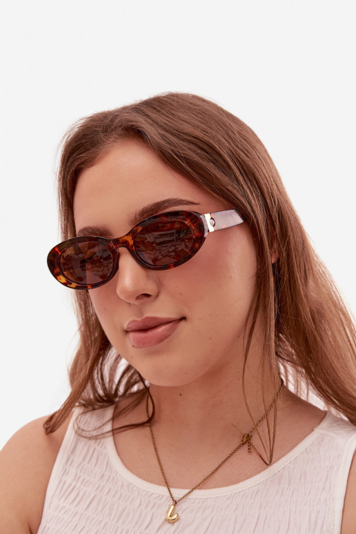 Women's Sunglasses With Pearls Brown