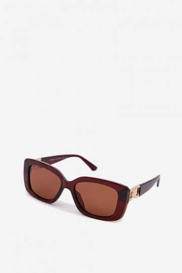 Women's Sunglasses With Gold Detail Brown