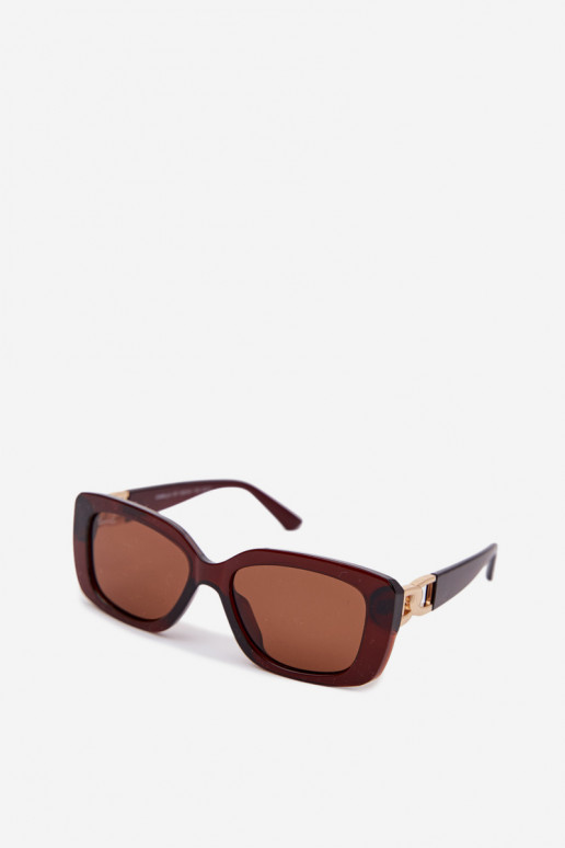 Women's Sunglasses With Gold Detail Brown
