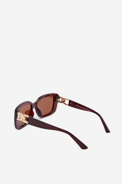 Women's Sunglasses With Gold Detail Brown