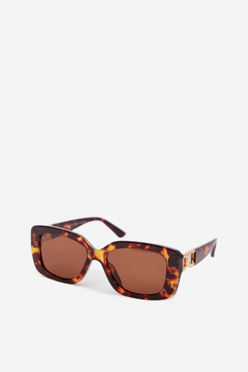 Women's Sunglasses With Gold Detail Brown