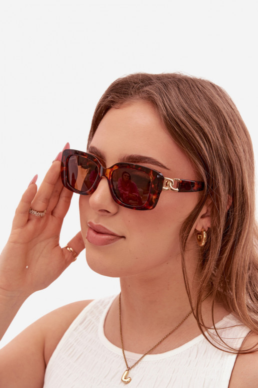Women's Sunglasses With Gold Detail Brown