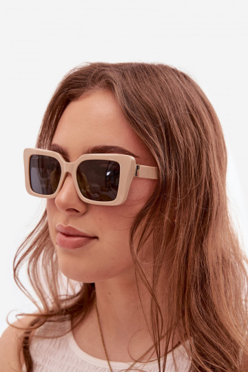 Women's Beige Sunglasses 2