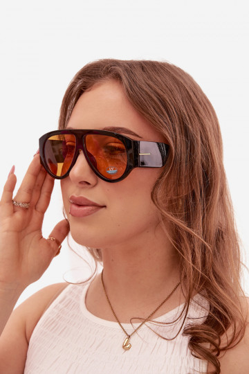 Women's Sunglasses Black-Orange 2