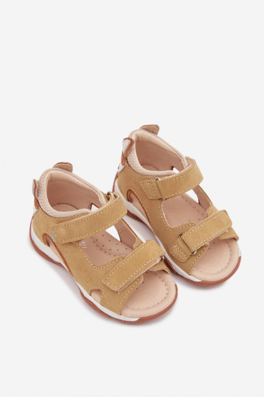 Leather Children's Sandals With Fox Bartek 8441163 Beige