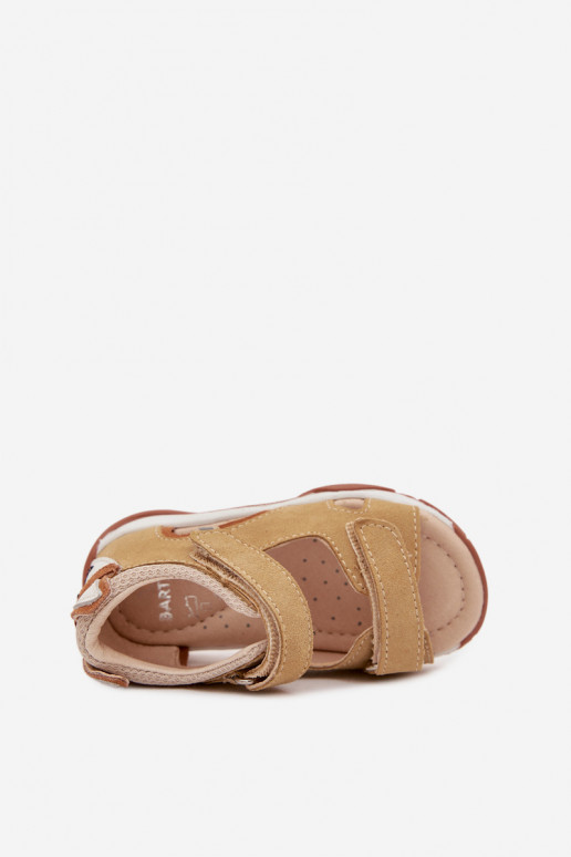 Leather Children's Sandals With Fox Bartek 8441163 Beige