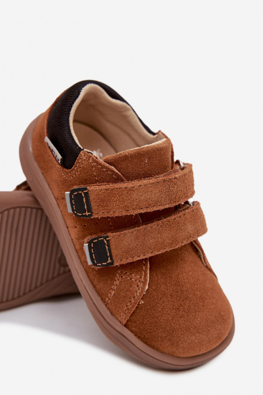 Skórzane Półbuty Barefoot Dziecięce Bartek 8600363 Jasnobrązowe