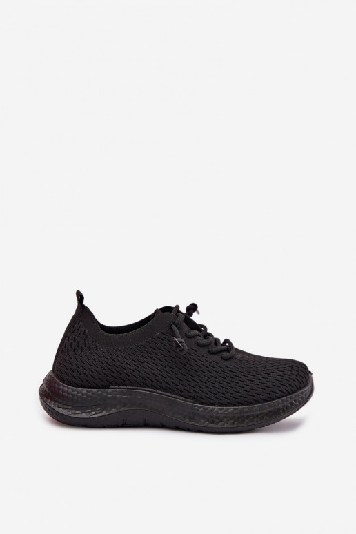 Women's Material Sports Shoes Black Carmivelle