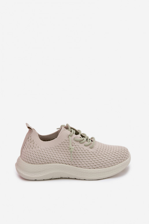 Material Women's Sports Shoes Beige Carmivelle