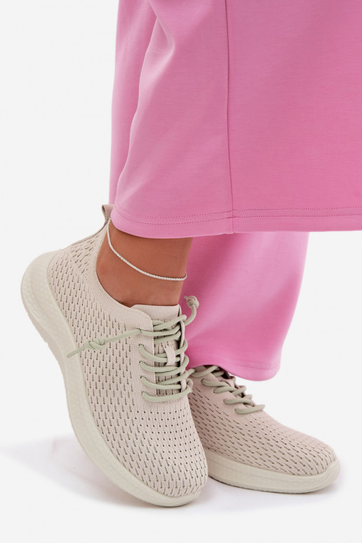 Material Women's Sports Shoes Beige Carmivelle