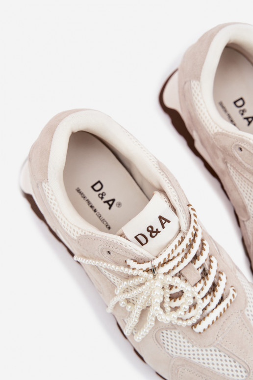 Women's Leather Suede Sneakers MK61-0705 Gray