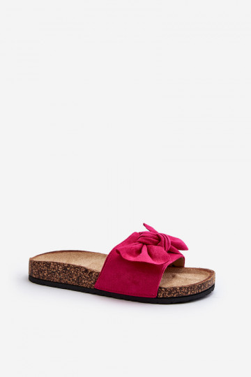 Women's Pink Bow Slippers Ezephira