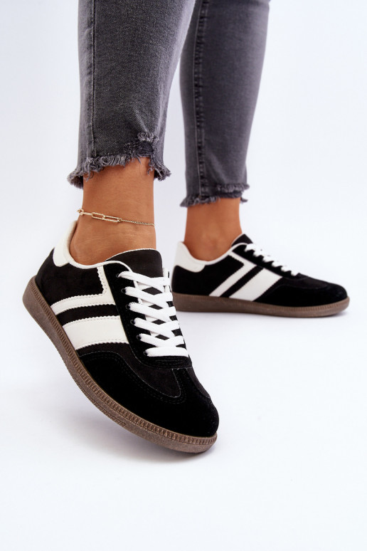 Women's Low Sneakers Sports Shoes Black Eudiopis