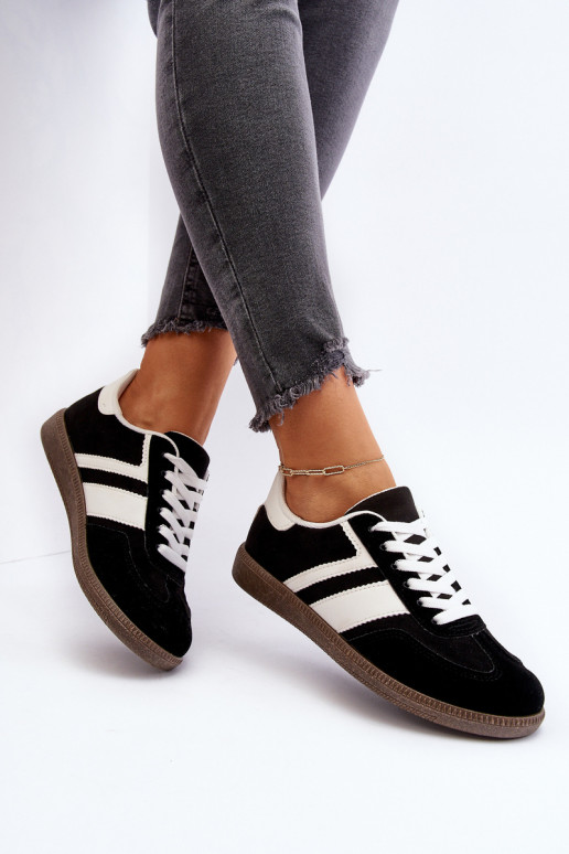 Women's Low Sneakers Sports Shoes Black Eudiopis