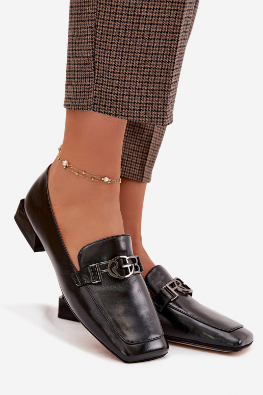 Leather Women's Loafers with Decorative Detail D&A CR61-3125 Beige