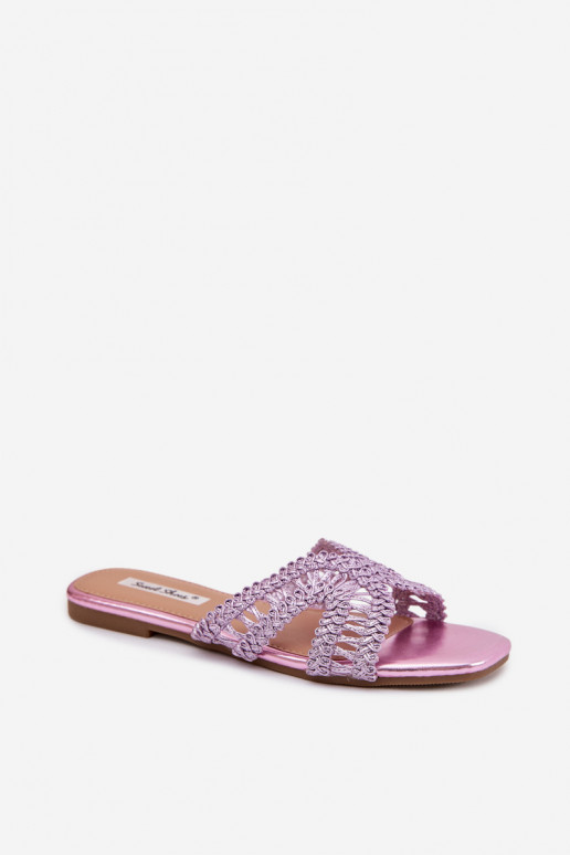 Women's Flat Purple Slippers Fariella