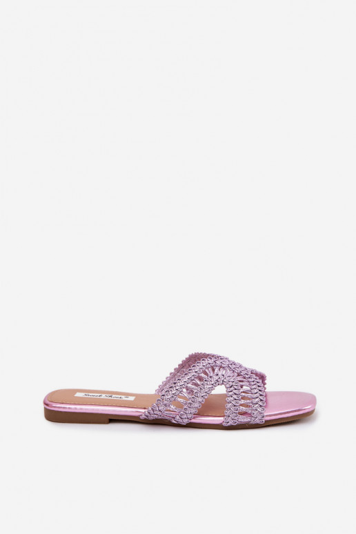 Women's Flat Purple Slippers Fariella
