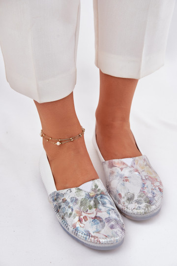 Leather Ballerinas With Pattern Maciejka T1930-38 White 2