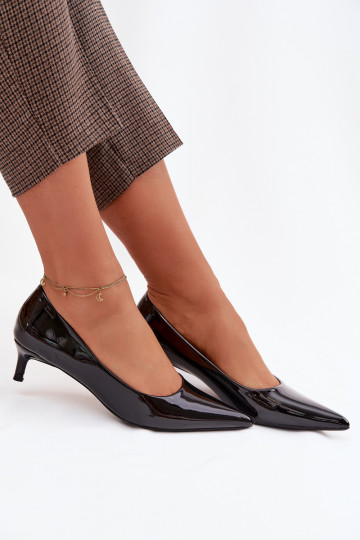 Patent Leather Low Heel Black Girela