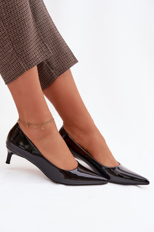 Patent Leather Low Heel Black Girela