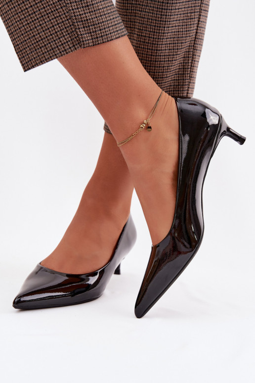 Patent Leather Low Heel Black Girela