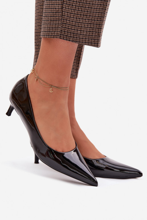 Patent Leather Low Heel Black Girela