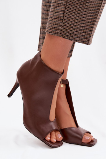 Women's High Heel Chocolate Sandals Helira 2