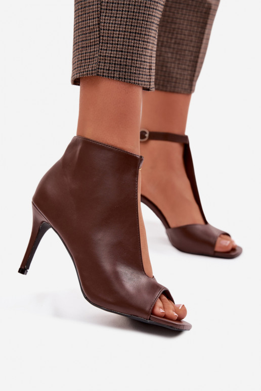 Women's High Heel Chocolate Sandals Helira
