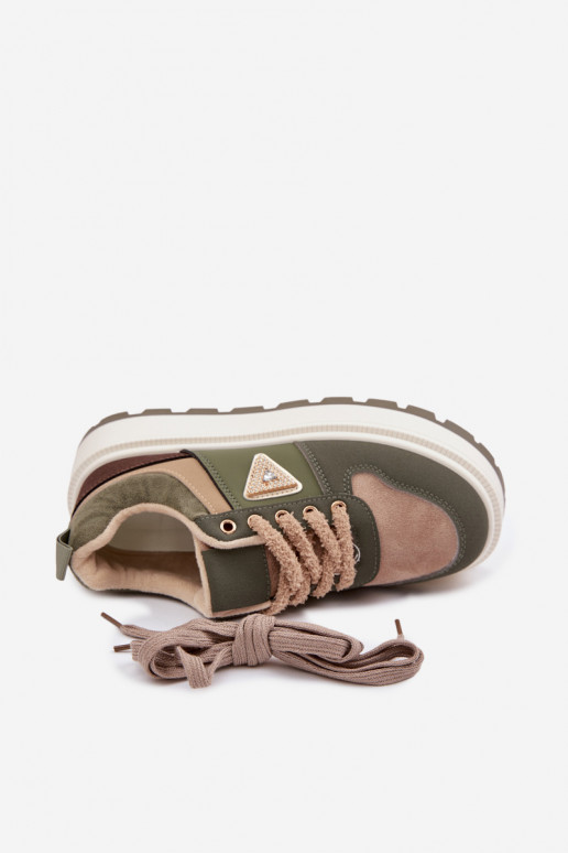 Women's Insulated Platform Sneakers Green Florinda