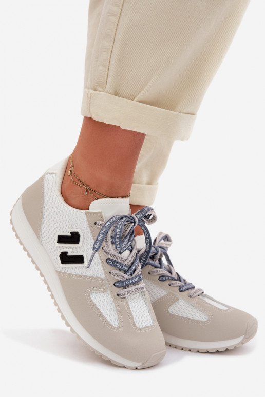 Women's Sneakers With Decorative Lacing Gray Henira