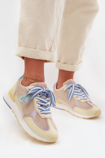 Women's Sneakers Made of Eco Leather Yellow Kelira 2