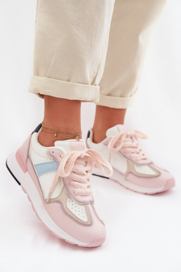 Women's Eco Leather Sneakers Pink Kelira